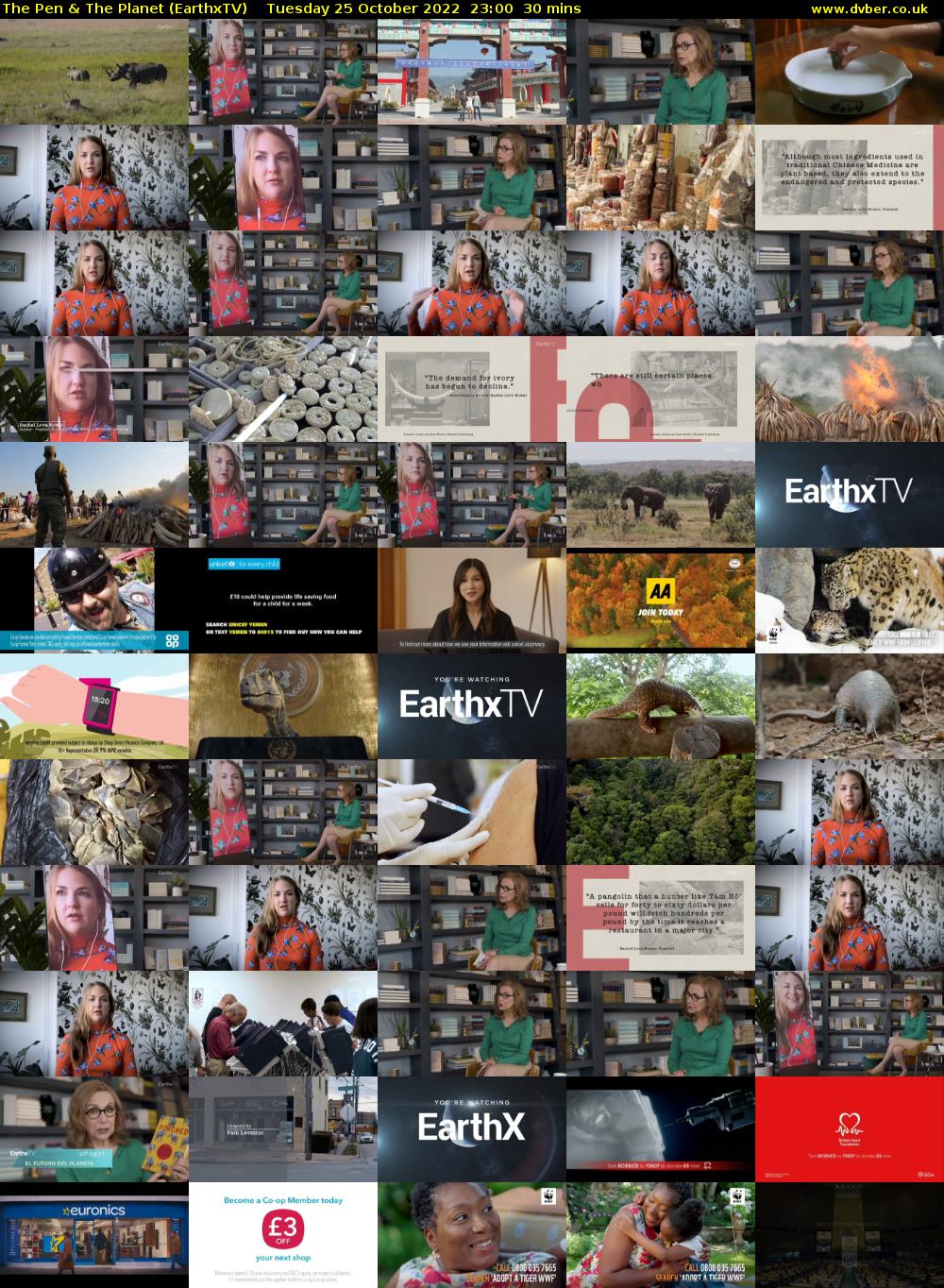 The Pen & The Planet (EarthxTV) Tuesday 25 October 2022 23:00 - 23:30