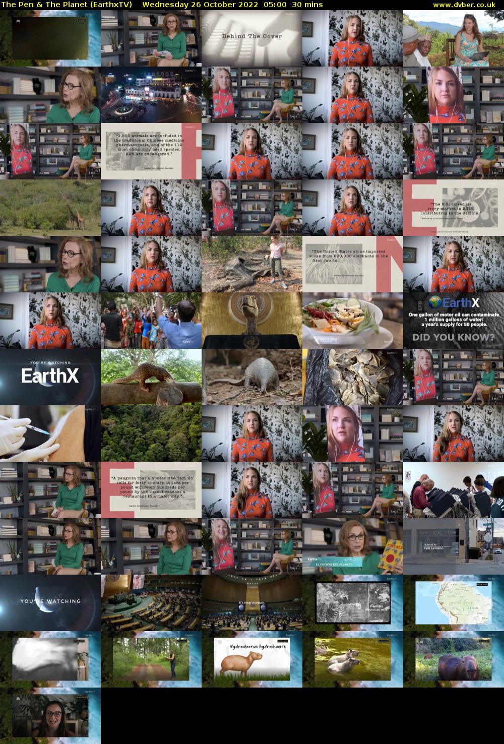 The Pen & The Planet (EarthxTV) Wednesday 26 October 2022 05:00 - 05:30