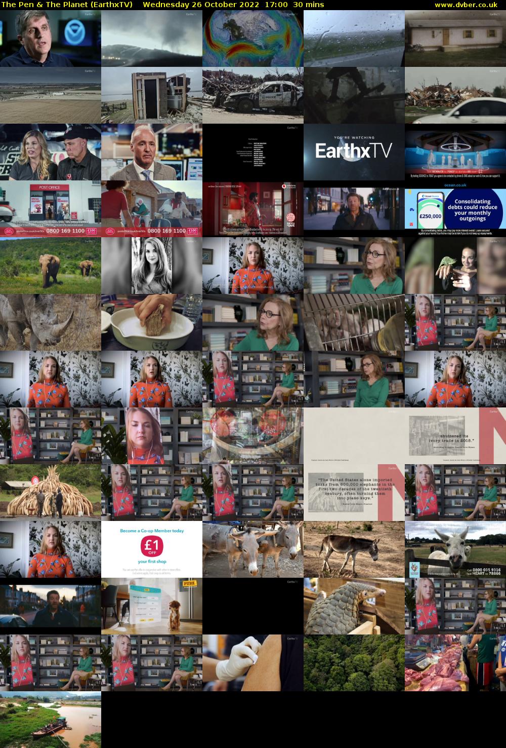 The Pen & The Planet (EarthxTV) Wednesday 26 October 2022 17:00 - 17:30