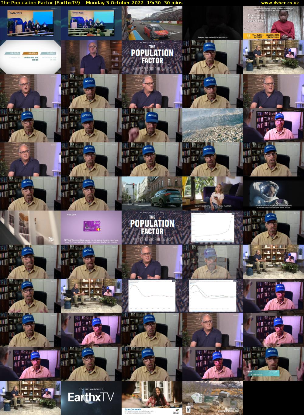 The Population Factor (EarthxTV) Monday 3 October 2022 19:30 - 20:00