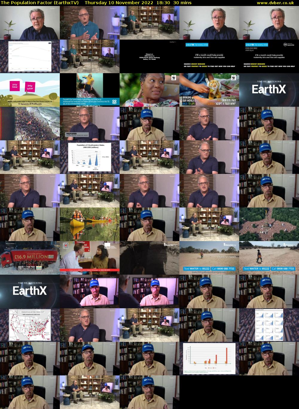 The Population Factor (EarthxTV) Thursday 10 November 2022 18:30 - 19:00