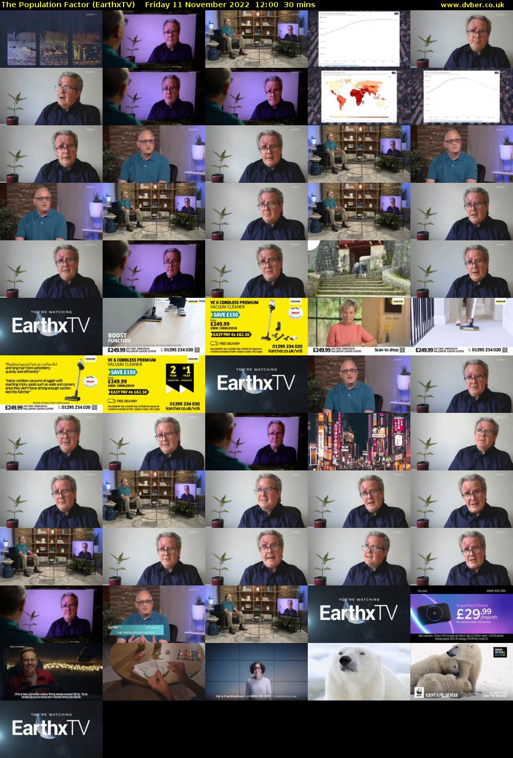 The Population Factor (EarthxTV) Friday 11 November 2022 12:00 - 12:30