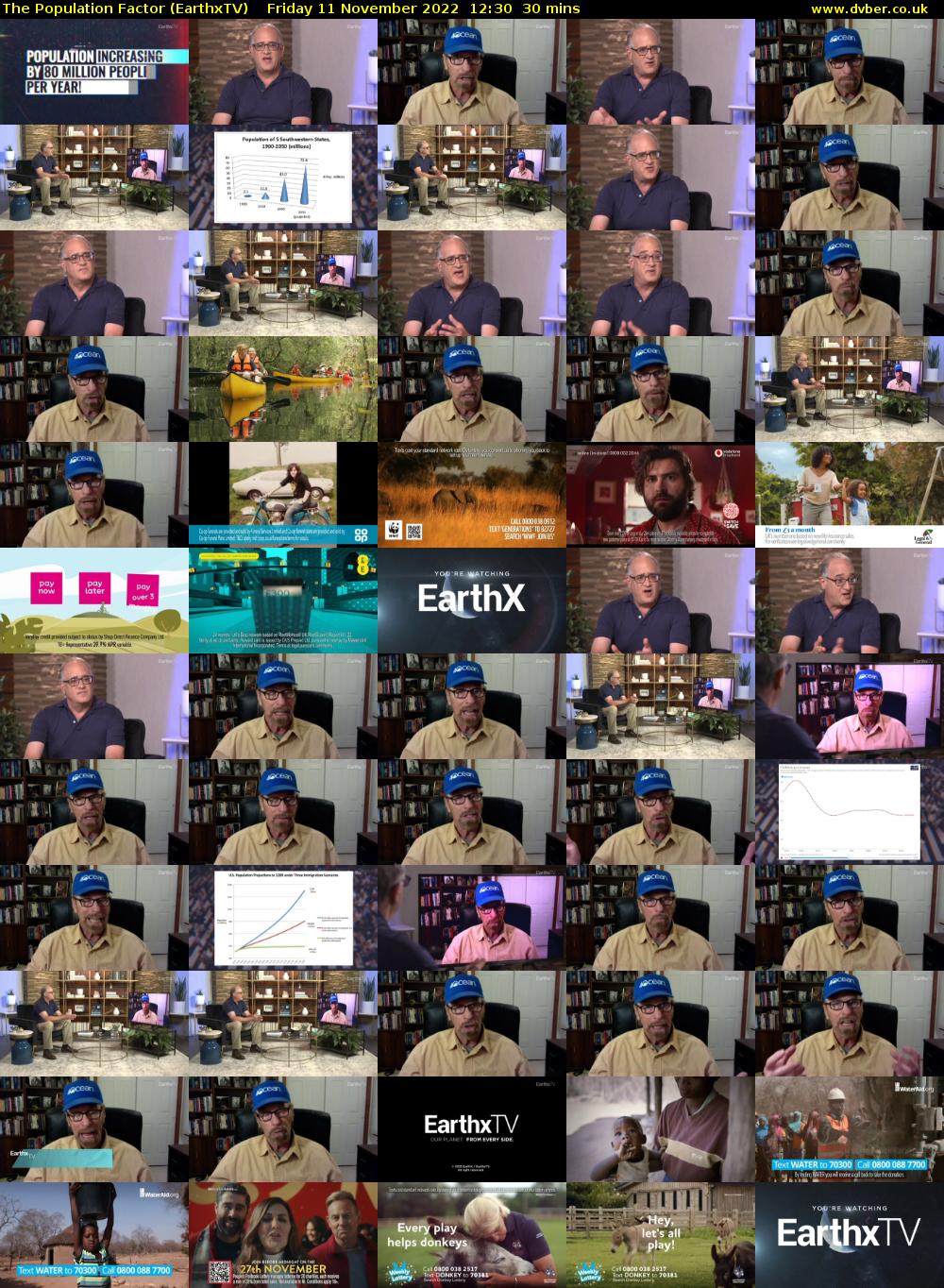 The Population Factor (EarthxTV) Friday 11 November 2022 12:30 - 13:00