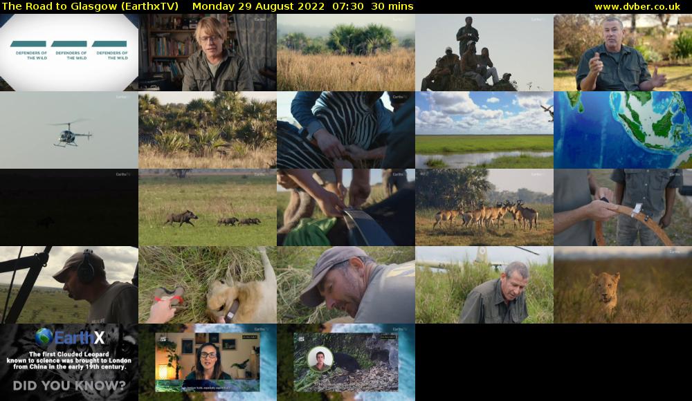 The Road to Glasgow (EarthxTV) Monday 29 August 2022 07:30 - 08:00