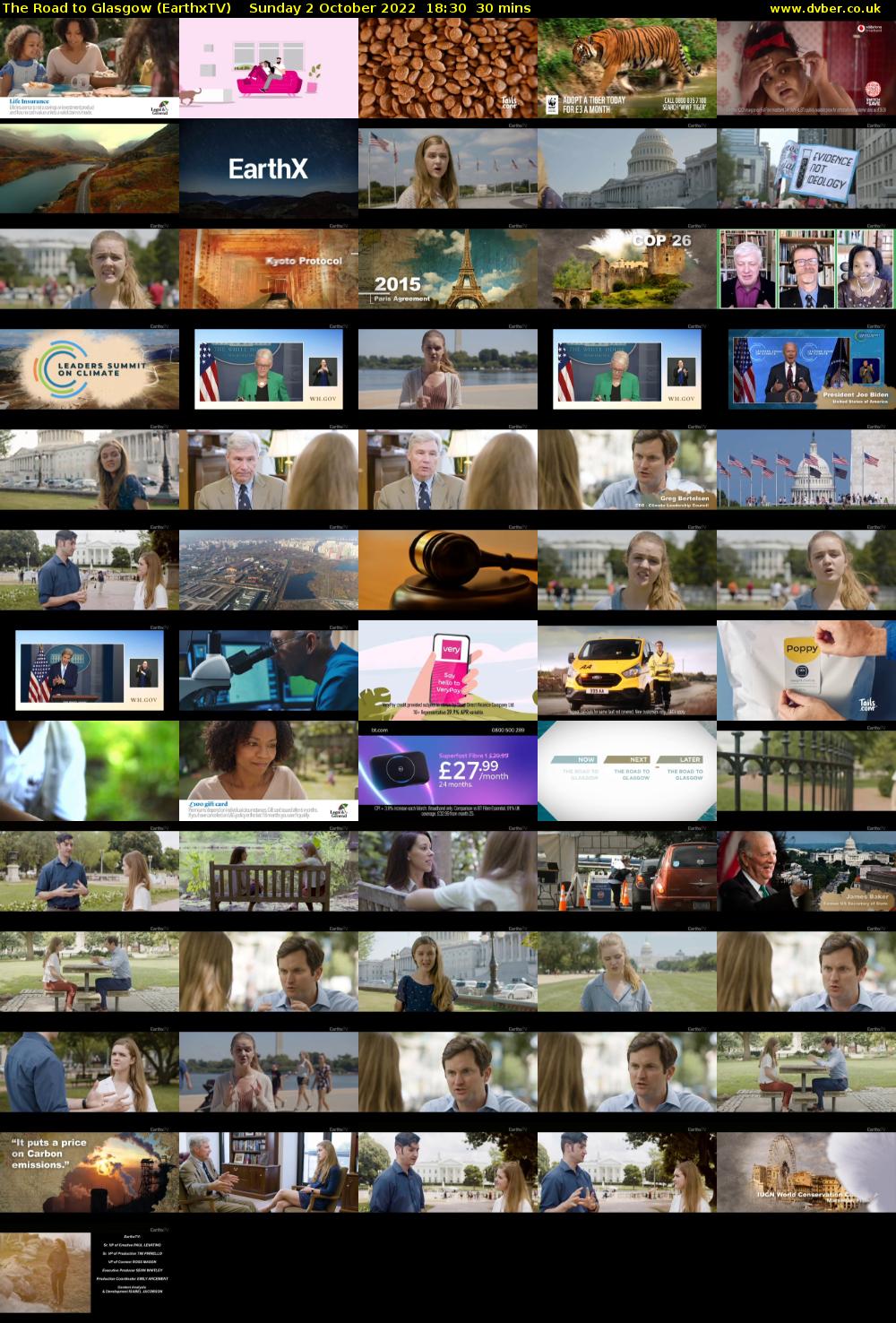 The Road to Glasgow (EarthxTV) Sunday 2 October 2022 18:30 - 19:00