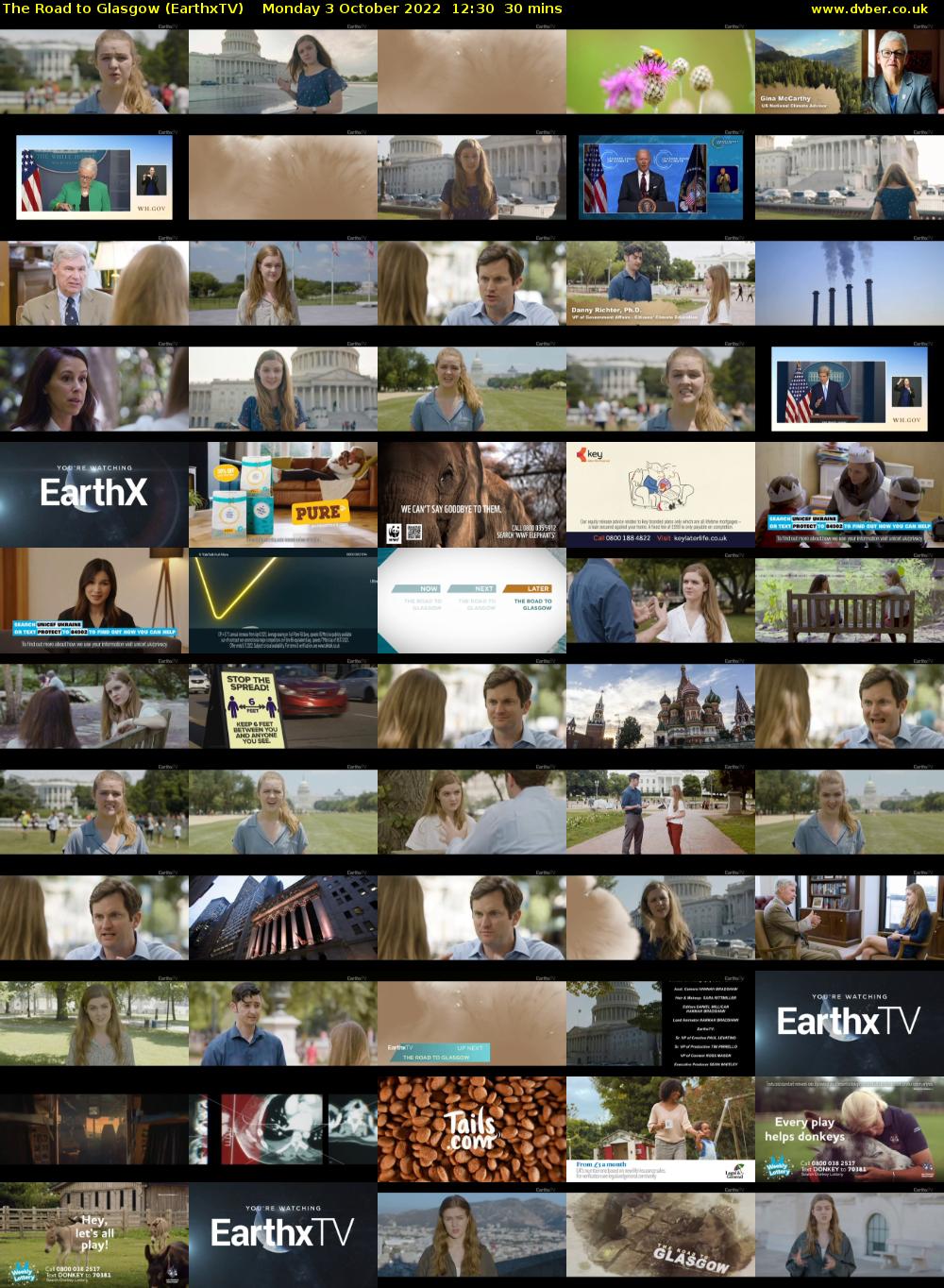 The Road to Glasgow (EarthxTV) Monday 3 October 2022 12:30 - 13:00