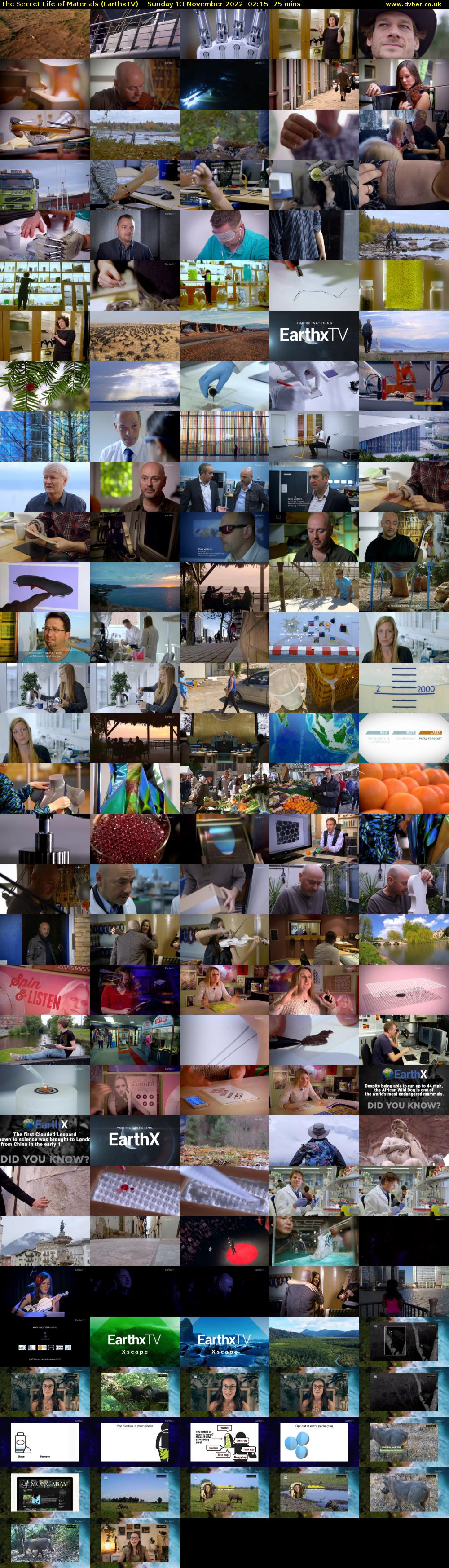 The Secret Life of Materials (EarthxTV) Sunday 13 November 2022 02:15 - 03:30