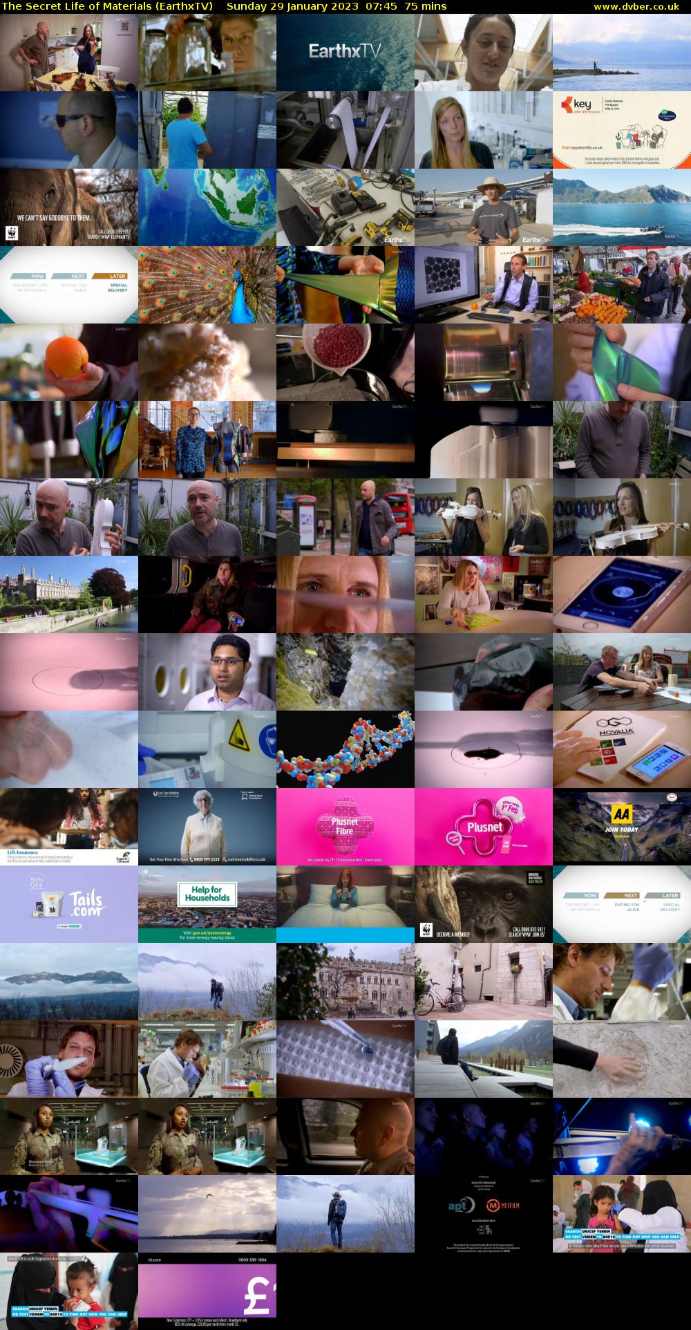 The Secret Life of Materials (EarthxTV) Sunday 29 January 2023 07:45 - 09:00