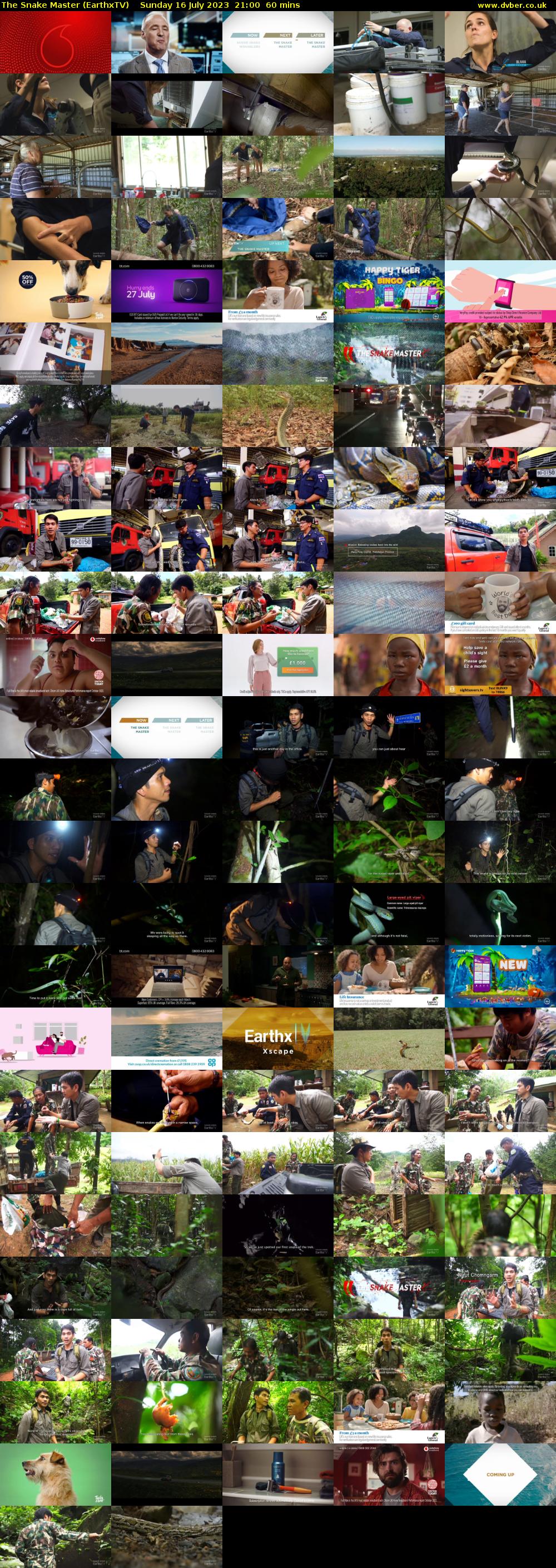 The Snake Master (EarthxTV) Sunday 16 July 2023 21:00 - 22:00