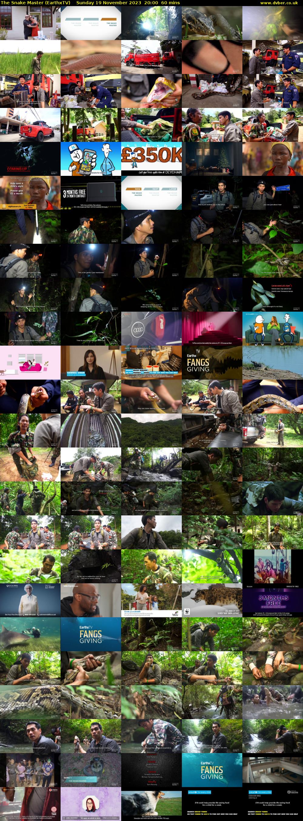 The Snake Master (EarthxTV) Sunday 19 November 2023 20:00 - 21:00