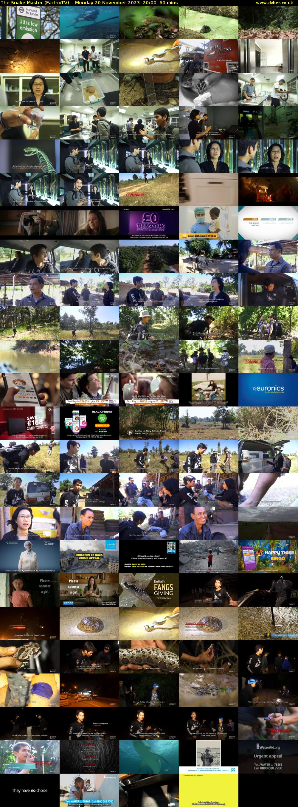 The Snake Master (EarthxTV) Monday 20 November 2023 20:00 - 21:00