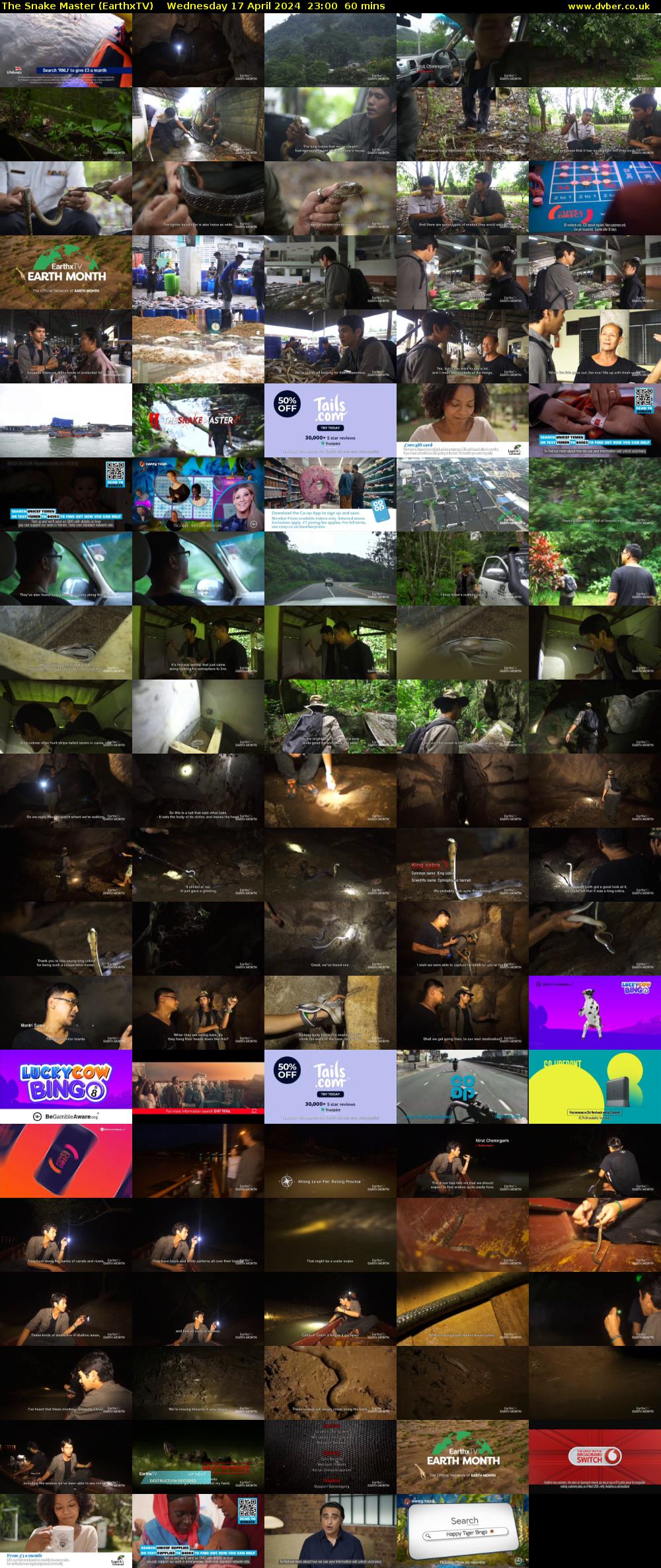 The Snake Master (EarthxTV) Wednesday 17 April 2024 23:00 - 00:00