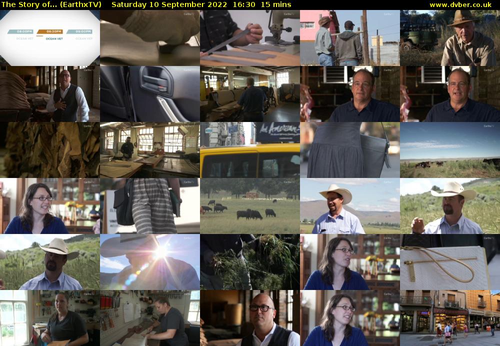 The Story of... (EarthxTV) Saturday 10 September 2022 16:30 - 16:45