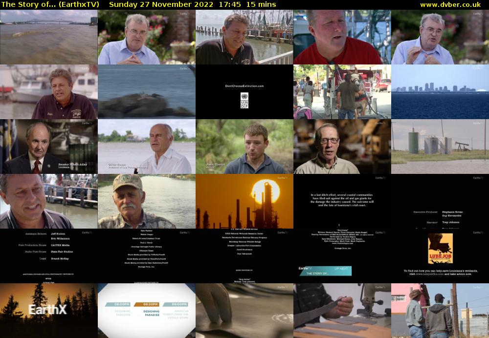 The Story of... (EarthxTV) Sunday 27 November 2022 17:45 - 18:00
