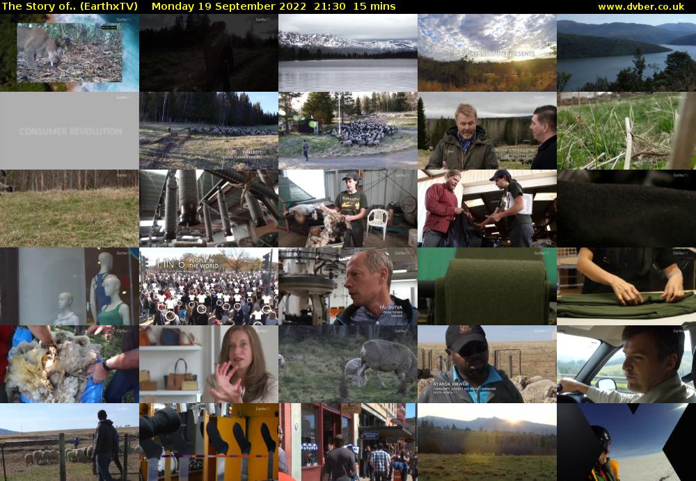 The Story of.. (EarthxTV) Monday 19 September 2022 21:30 - 21:45