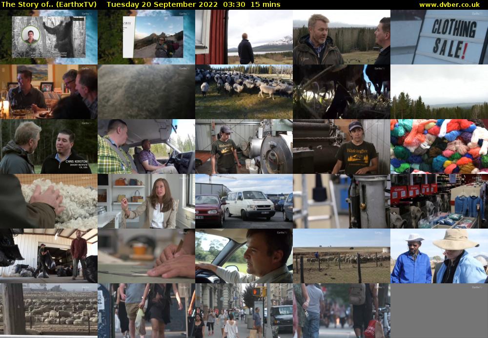 The Story of.. (EarthxTV) Tuesday 20 September 2022 03:30 - 03:45