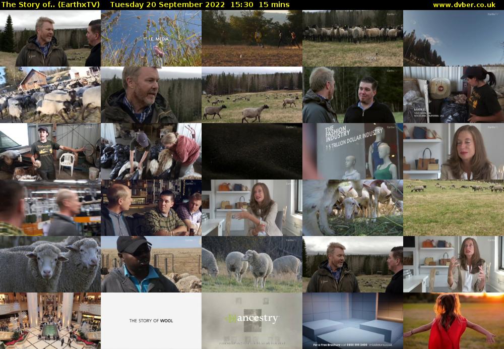 The Story of.. (EarthxTV) Tuesday 20 September 2022 15:30 - 15:45