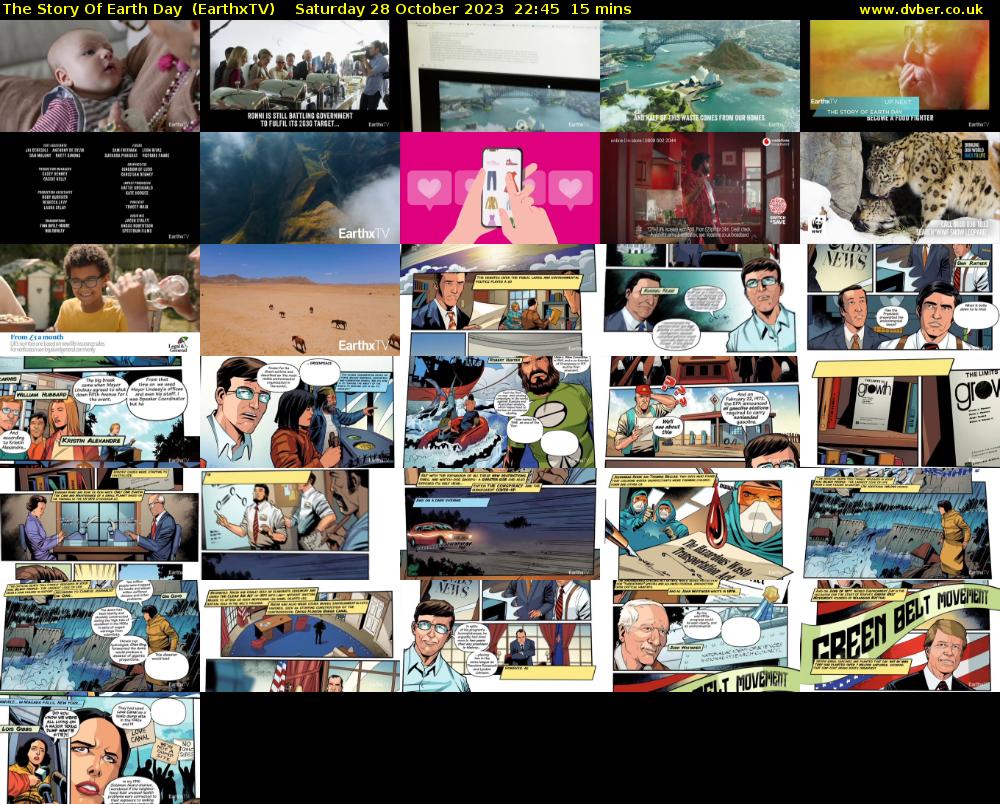 The Story of Earth Day  (EarthxTV) Saturday 28 October 2023 22:45 - 23:00