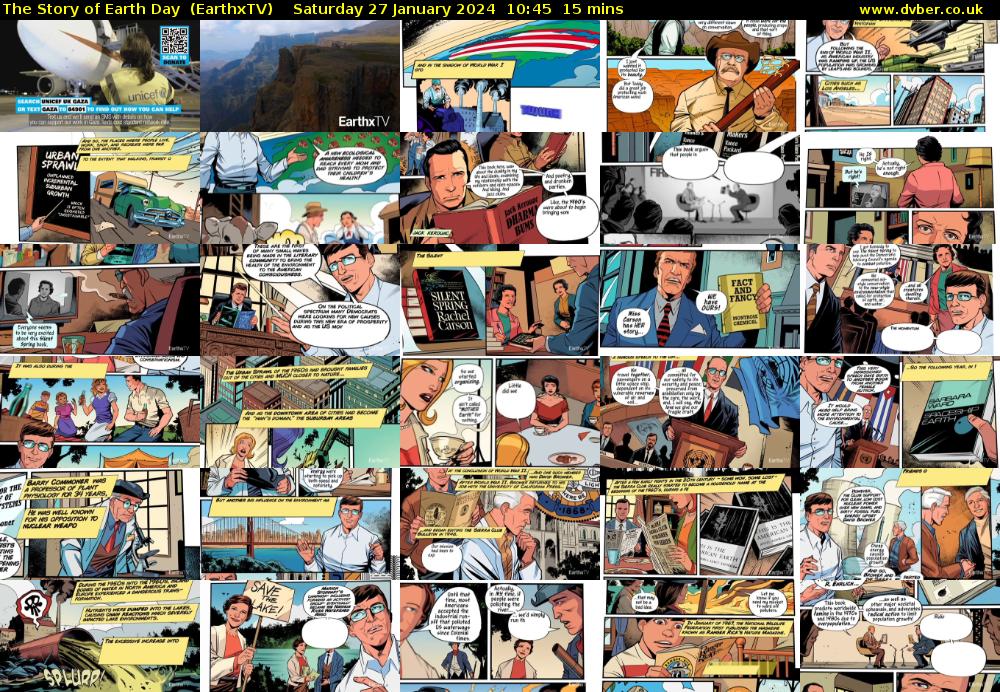The Story of Earth Day  (EarthxTV) Saturday 27 January 2024 10:45 - 11:00