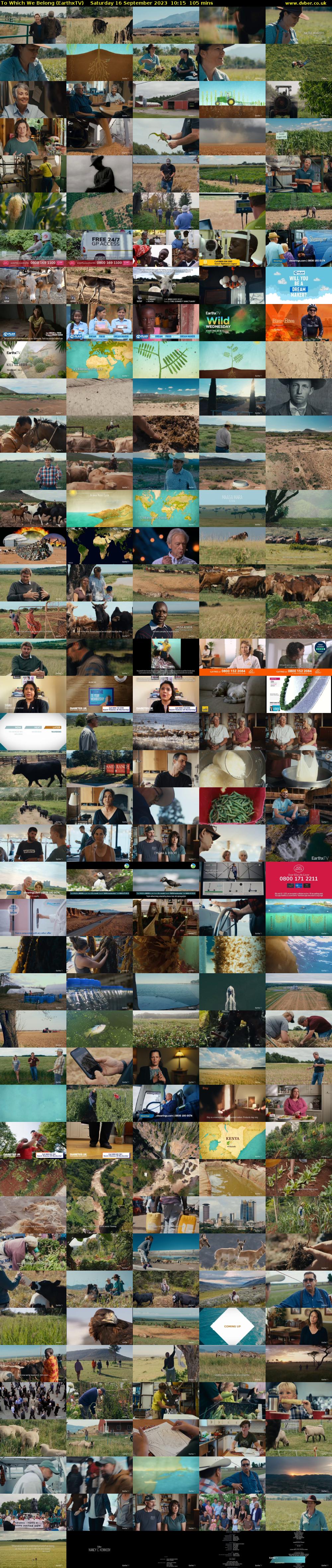 To Which We Belong (EarthxTV) Saturday 16 September 2023 10:15 - 12:00