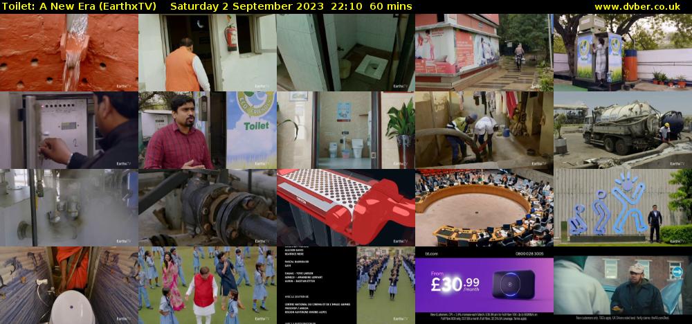Toilet: A New Era (EarthxTV) Saturday 2 September 2023 22:10 - 23:10