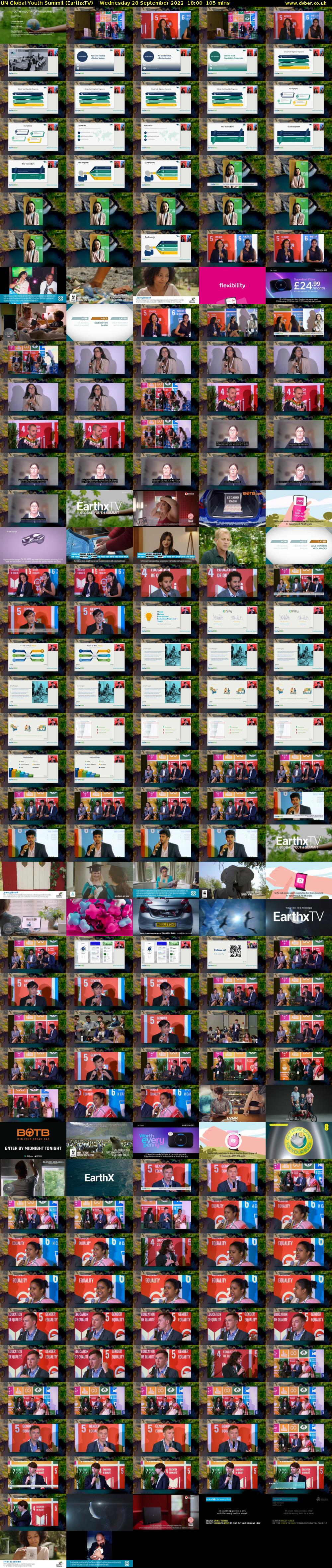 UN Global Youth Summit (EarthxTV) Wednesday 28 September 2022 18:00 - 19:45