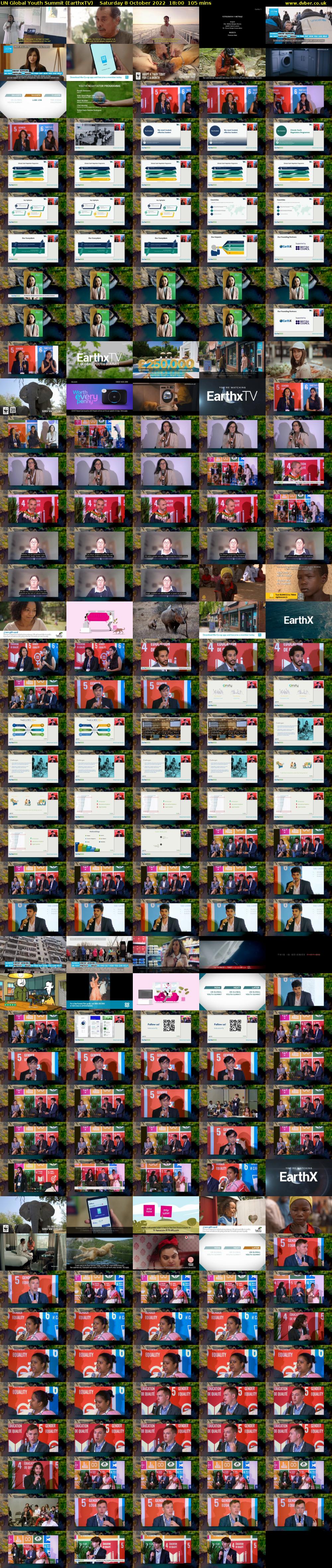 UN Global Youth Summit (EarthxTV) Saturday 8 October 2022 18:00 - 19:45