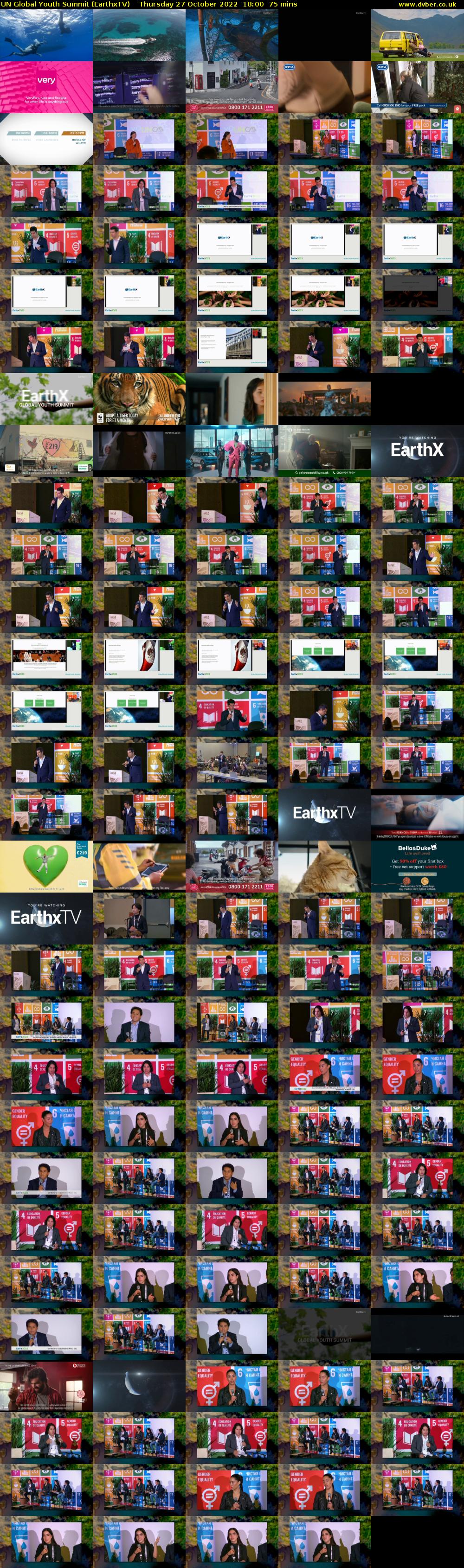UN Global Youth Summit (EarthxTV) Thursday 27 October 2022 18:00 - 19:15