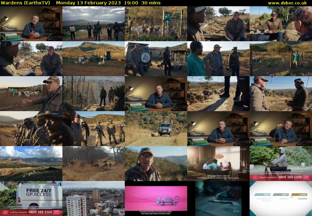 Wardens (EarthxTV) Monday 13 February 2023 19:00 - 19:30