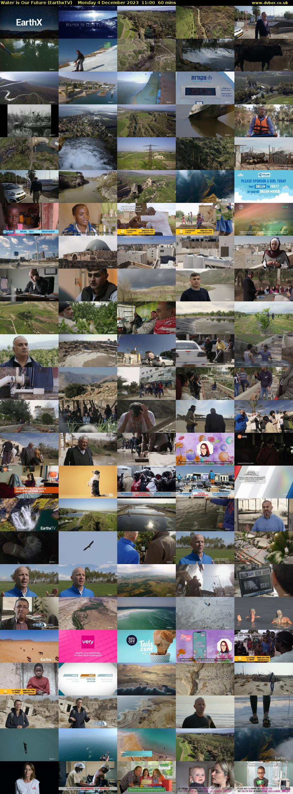 Water is Our Future (EarthxTV) Monday 4 December 2023 11:00 - 12:00