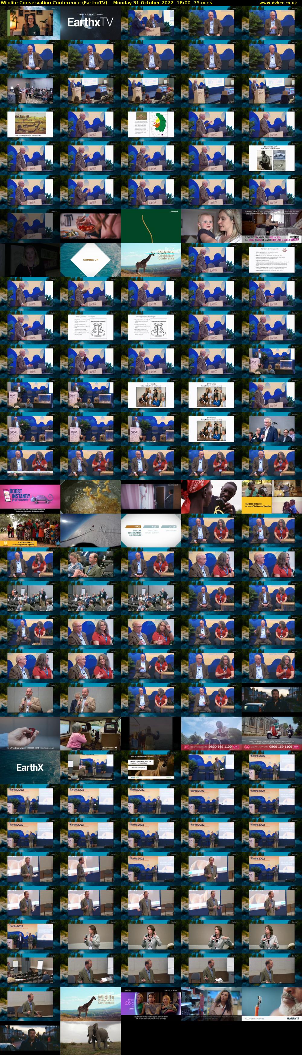 Wildlife Conservation Conference (EarthxTV) Monday 31 October 2022 18:00 - 19:15