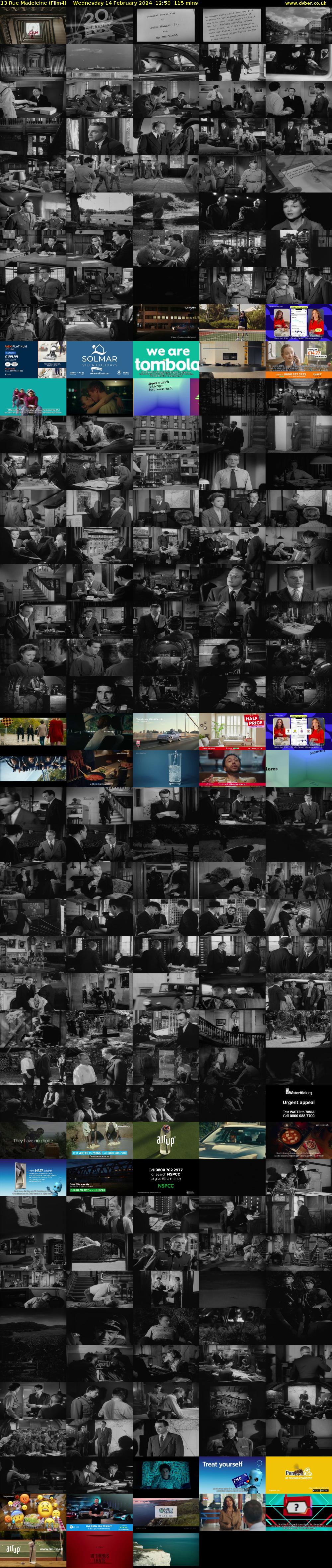 13 Rue Madeleine (Film4) Wednesday 14 February 2024 12:50 - 14:45