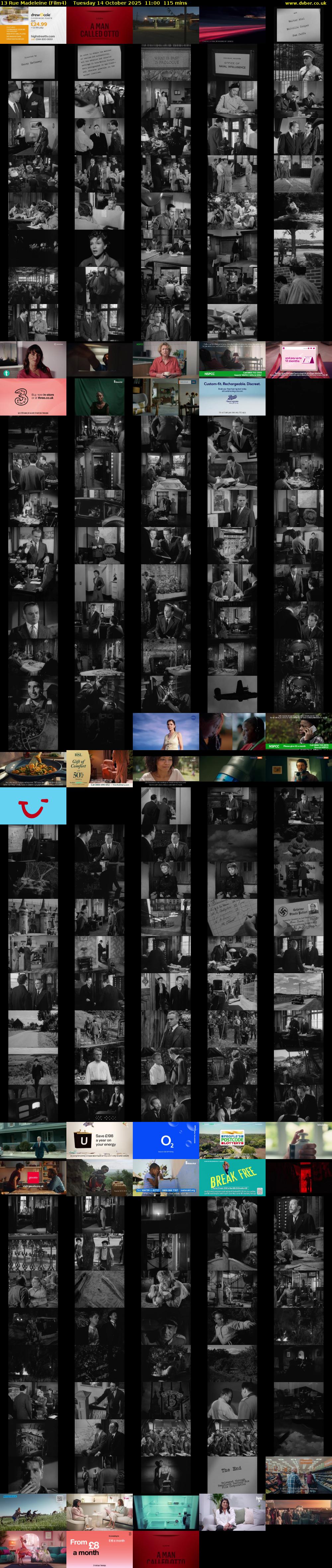 13 Rue Madeleine (Film4) Tuesday 14 October 2025 11:00 - 12:55