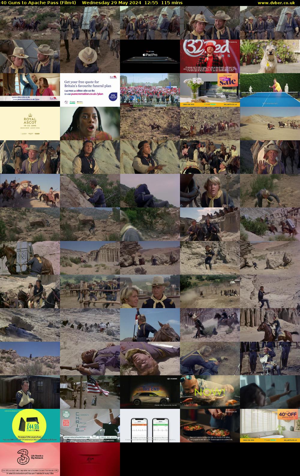 40 Guns to Apache Pass (Film4) Wednesday 29 May 2024 12:55 - 14:50
