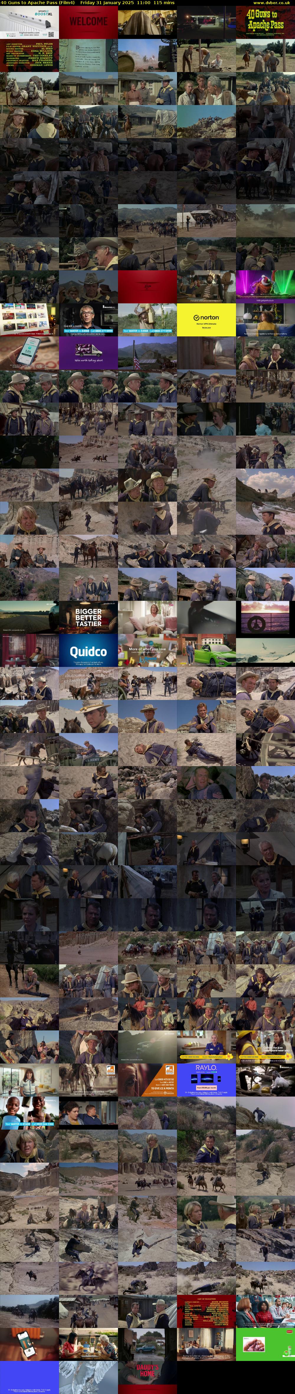 40 Guns to Apache Pass (Film4) Friday 31 January 2025 11:00 - 12:55