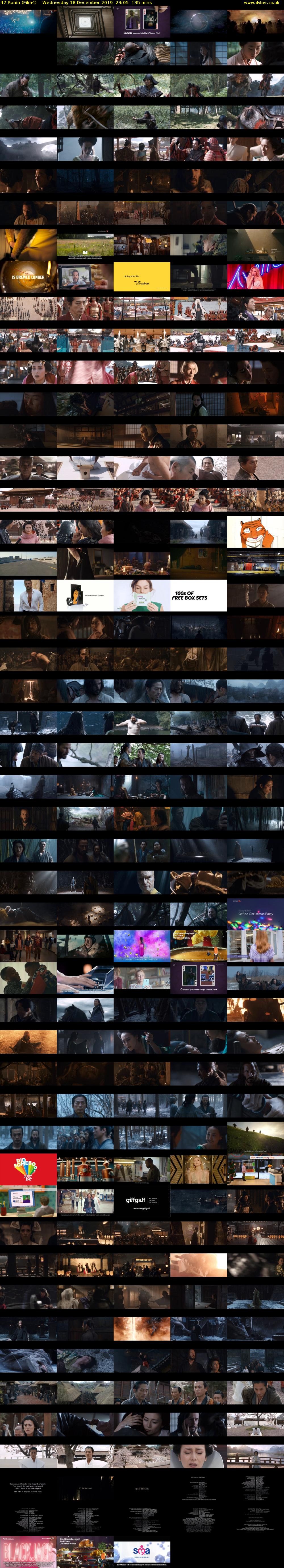 47 Ronin (Film4) Wednesday 18 December 2019 23:05 - 01:20