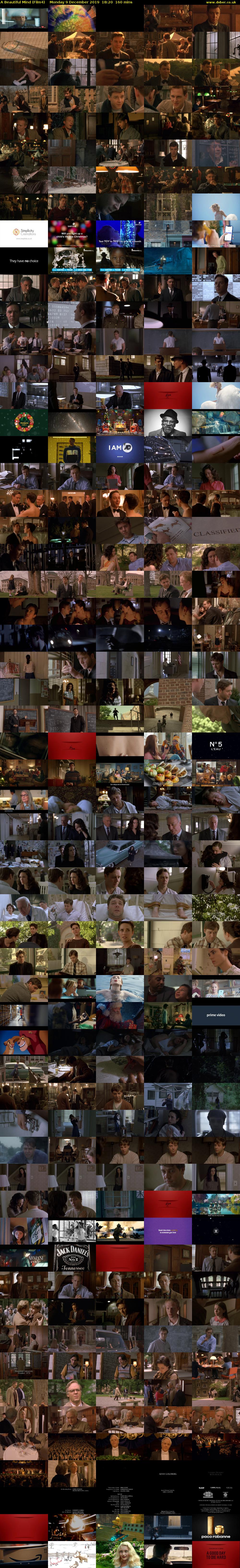 A Beautiful Mind (Film4) Monday 9 December 2019 18:20 - 21:00