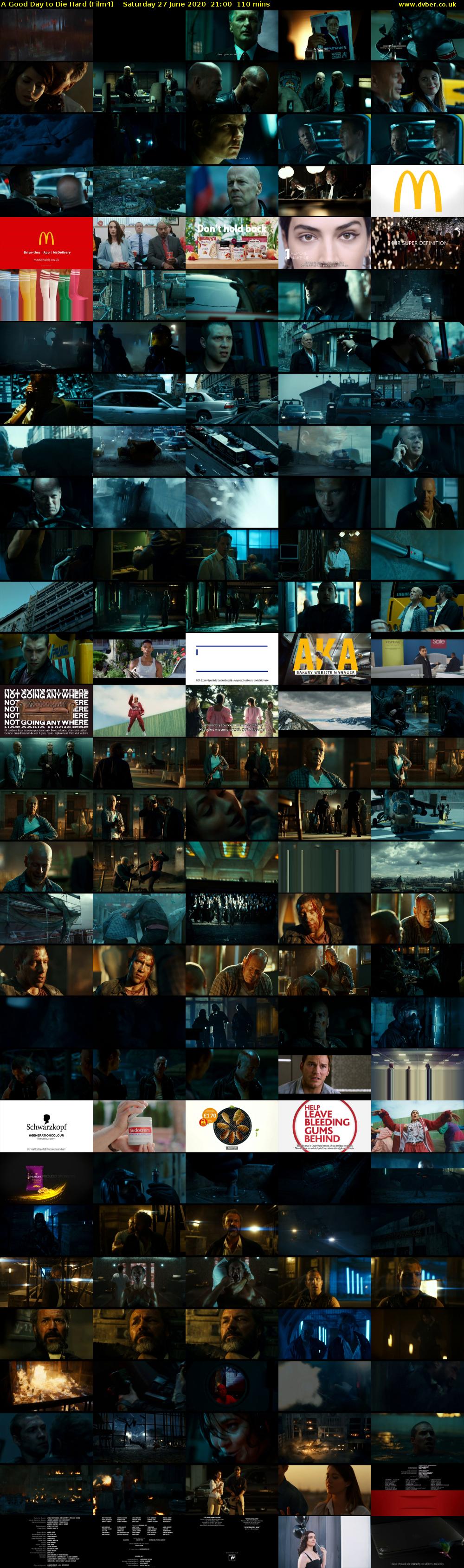 A Good Day to Die Hard (Film4) Saturday 27 June 2020 21:00 - 22:50