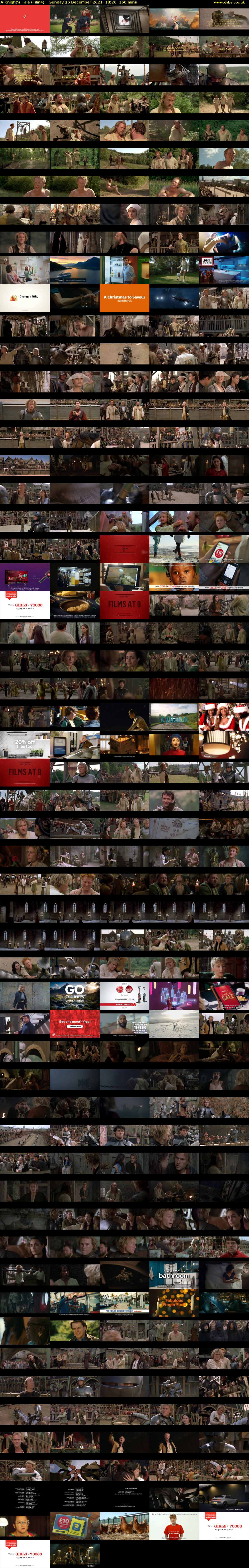 A Knight's Tale (Film4) Sunday 26 December 2021 18:20 - 21:00