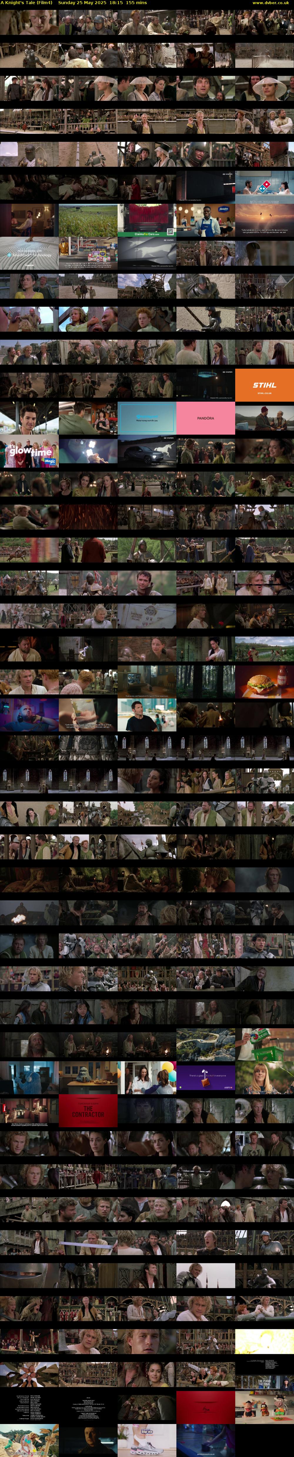 A Knight's Tale (Film4) Sunday 25 May 2025 18:15 - 20:50