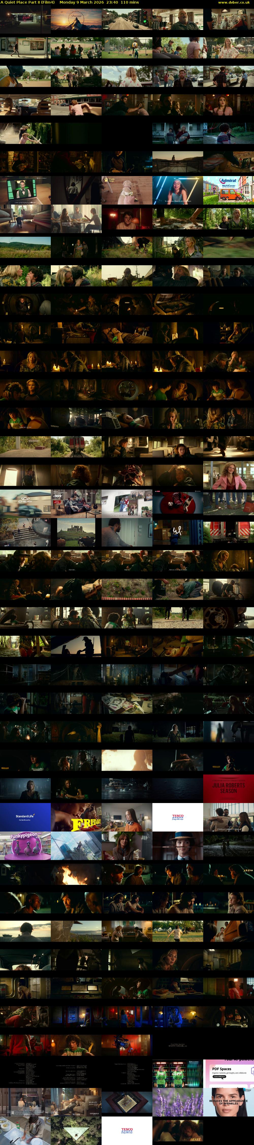 A Quiet Place Part II (Film4) Monday 9 March 2026 23:40 - 01:30