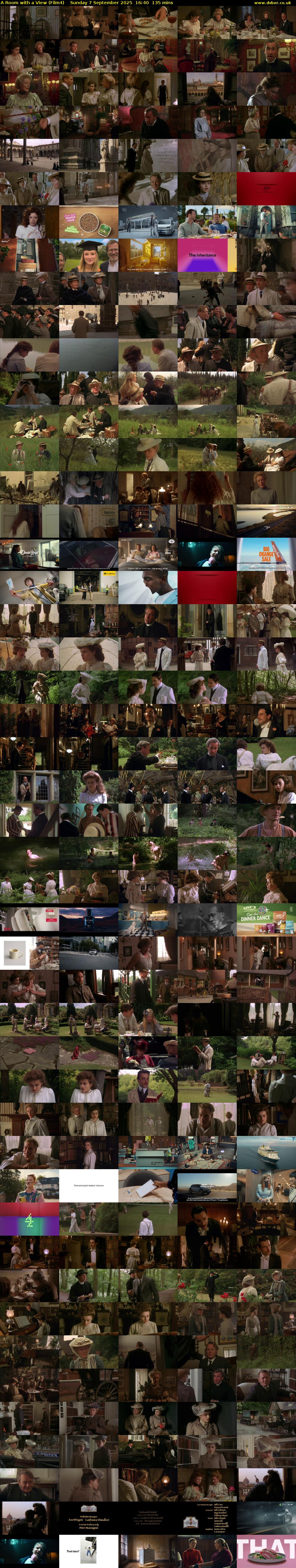 A Room with a View (Film4) Sunday 7 September 2025 16:40 - 18:55