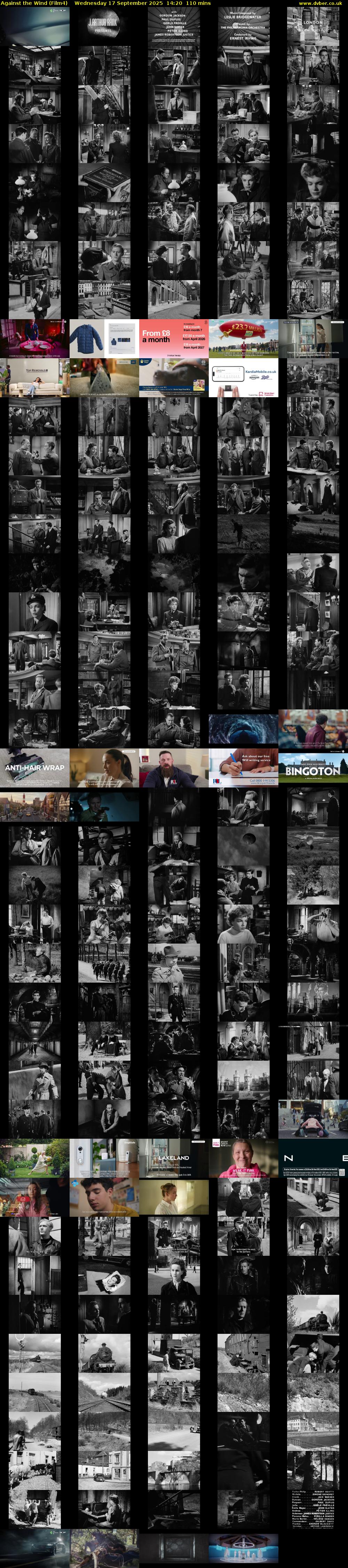 Against the Wind (Film4) Wednesday 17 September 2025 14:20 - 16:10