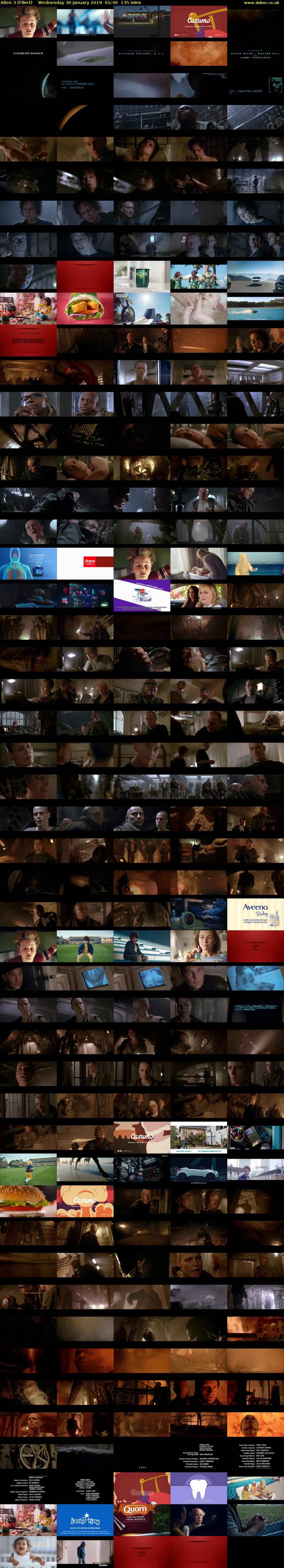 Alien 3 (Film4) Wednesday 30 January 2019 01:40 - 03:55