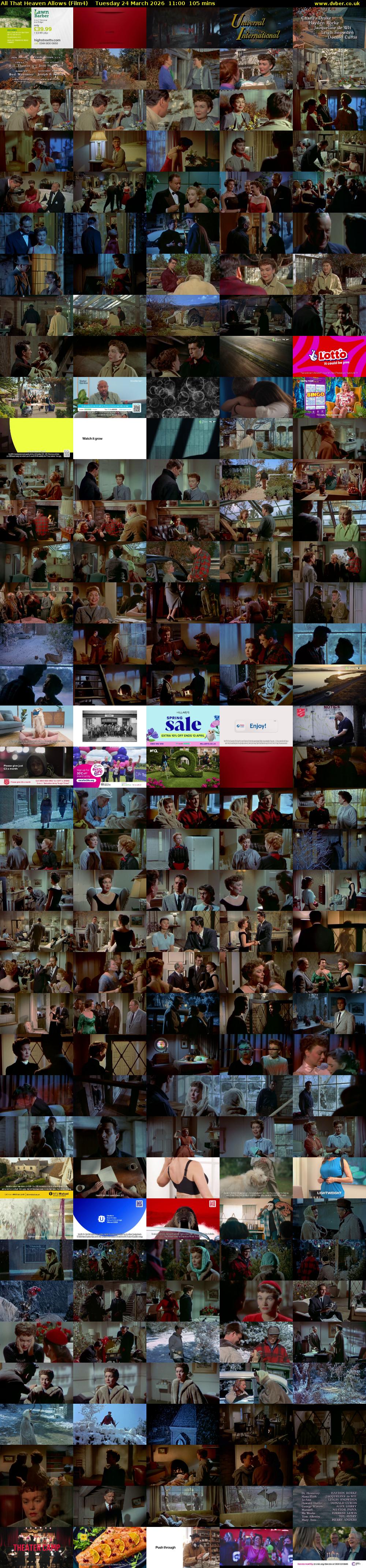 All That Heaven Allows (Film4) Tuesday 24 March 2026 11:00 - 12:45