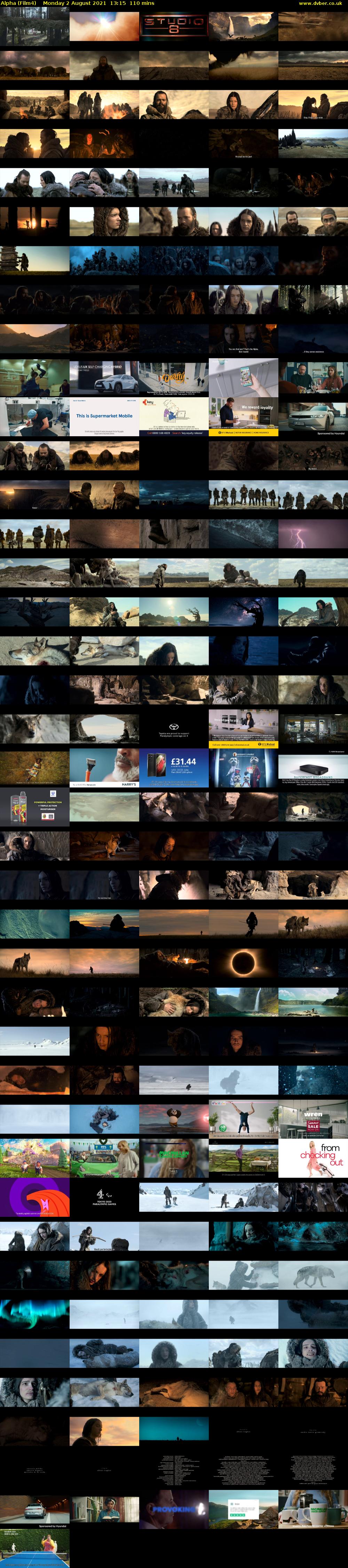 Alpha (Film4) Monday 2 August 2021 13:15 - 15:05