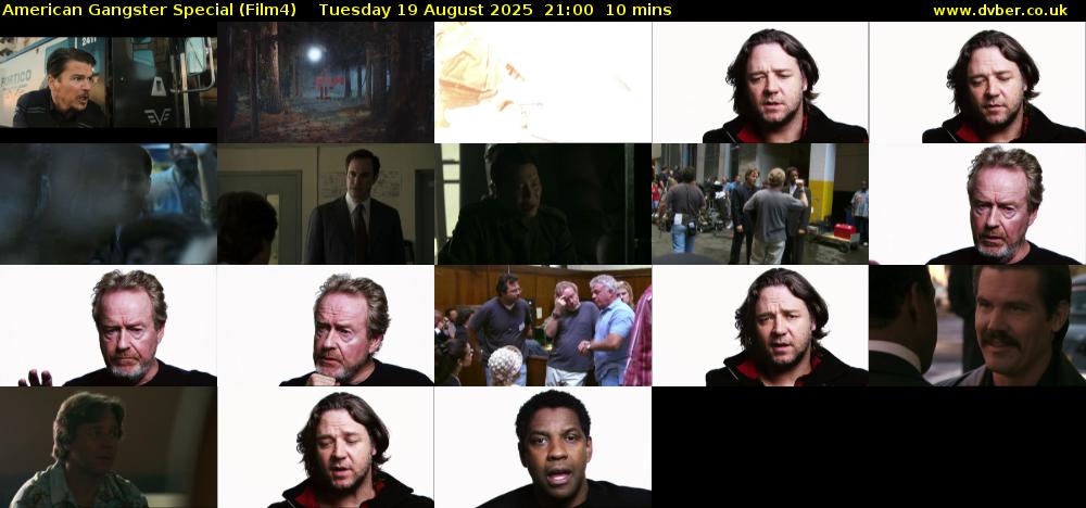 American Gangster Special (Film4) Tuesday 19 August 2025 21:00 - 21:10