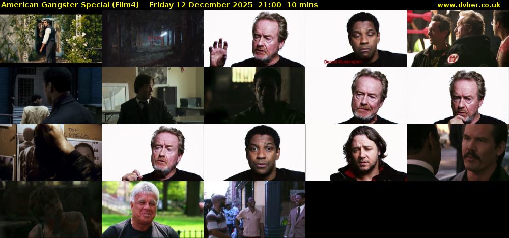 American Gangster Special (Film4) Friday 12 December 2025 21:00 - 21:10