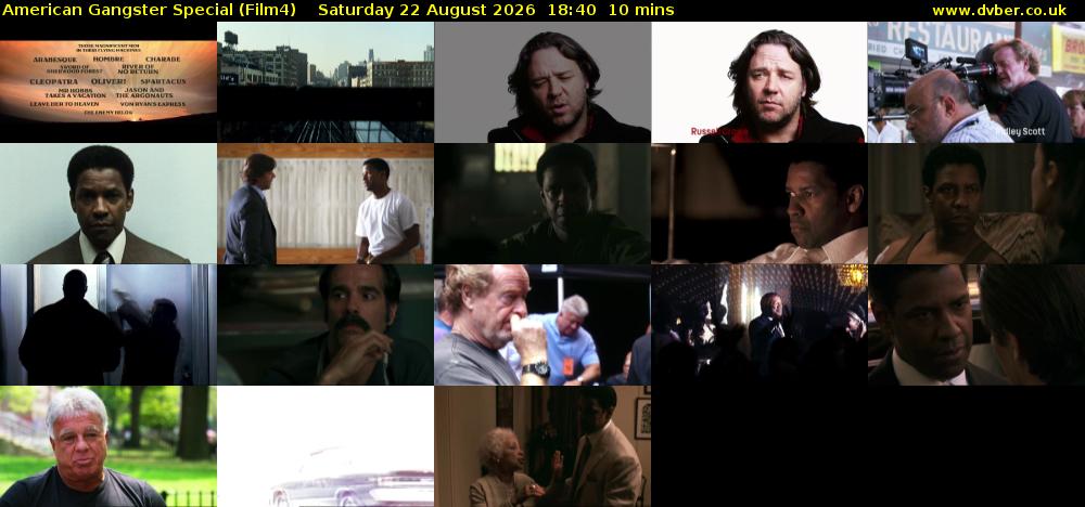 American Gangster Special (Film4) Saturday 22 August 2026 18:40 - 18:50