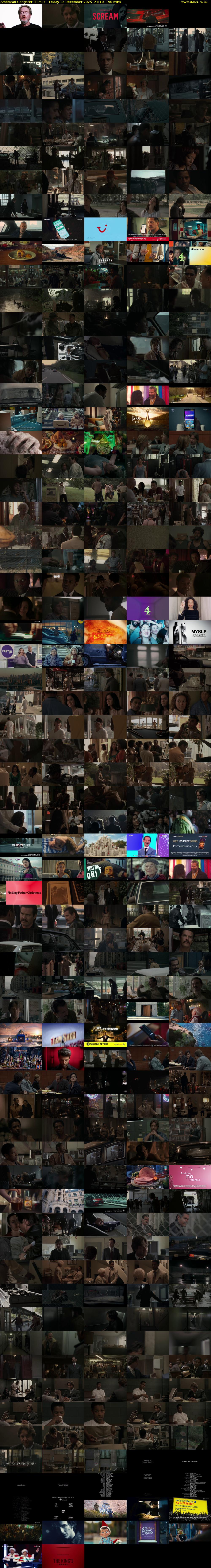 American Gangster (Film4) Friday 12 December 2025 21:10 - 00:20